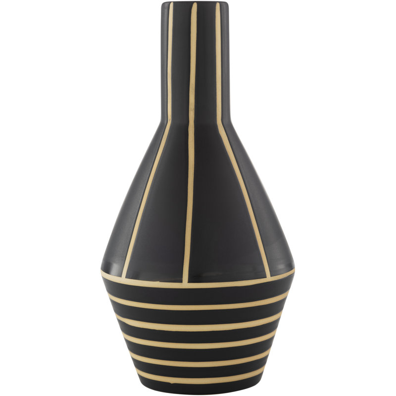 Vase de table Midori, Noir / beurre
