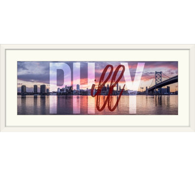 « philadelphia horizon, philly, superposition transparente », impression