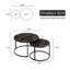 Ensemble de 2 tables basses gigognes en pierre frittée noire brillante pour salon-214039163-214039160