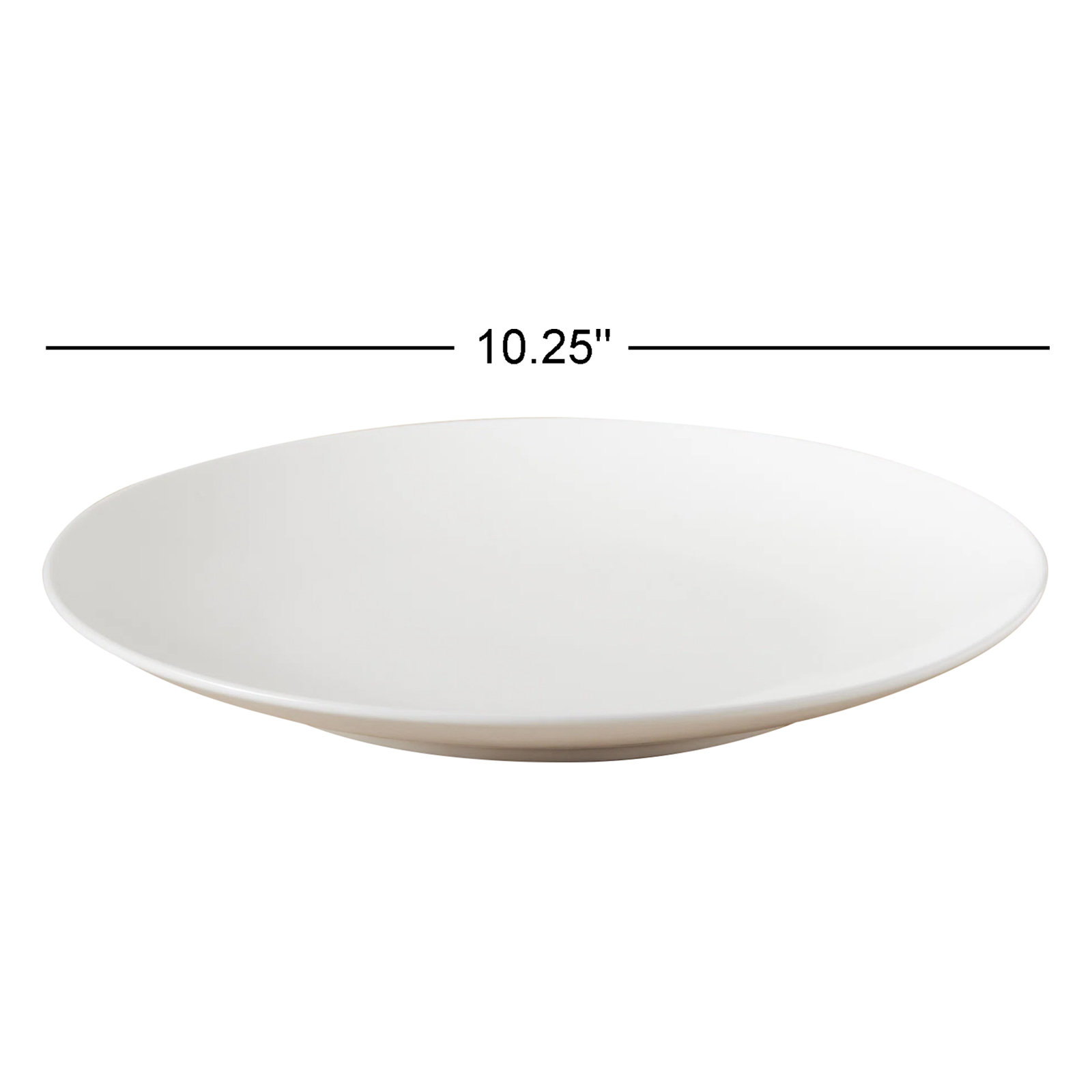 Malmesbury Coupe Stoneware Dinner Plate, White