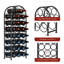 Open Shelving Wine Bottle Rack Black