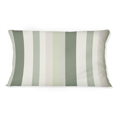 Coussin lombaire à rayures vertes I