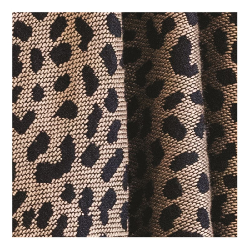 Jeté manuel en rayonne 50 x 60 pouces Leopard, Brown/Black