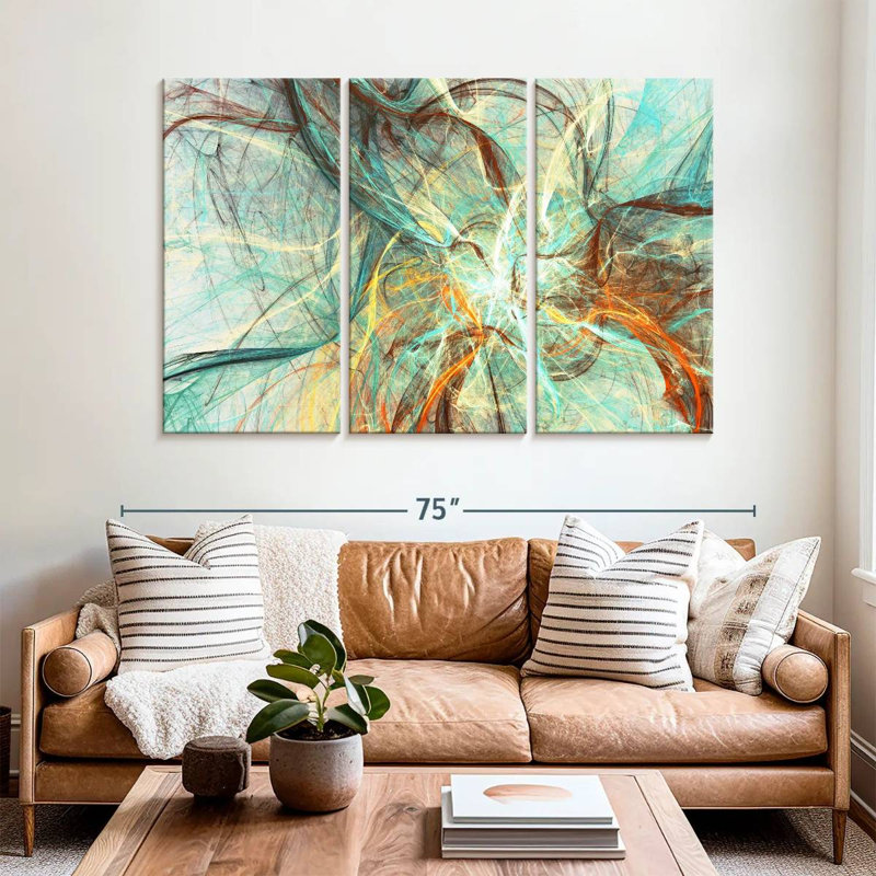 Avery Underwater Currents Abstract, 42" H x 65" W