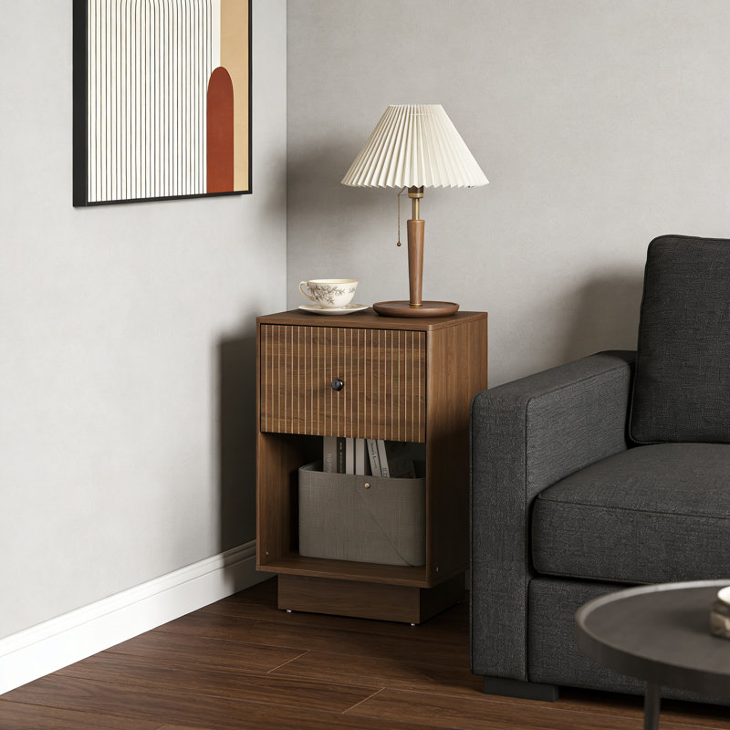 40cm W Manufactured Wood Bedside Table