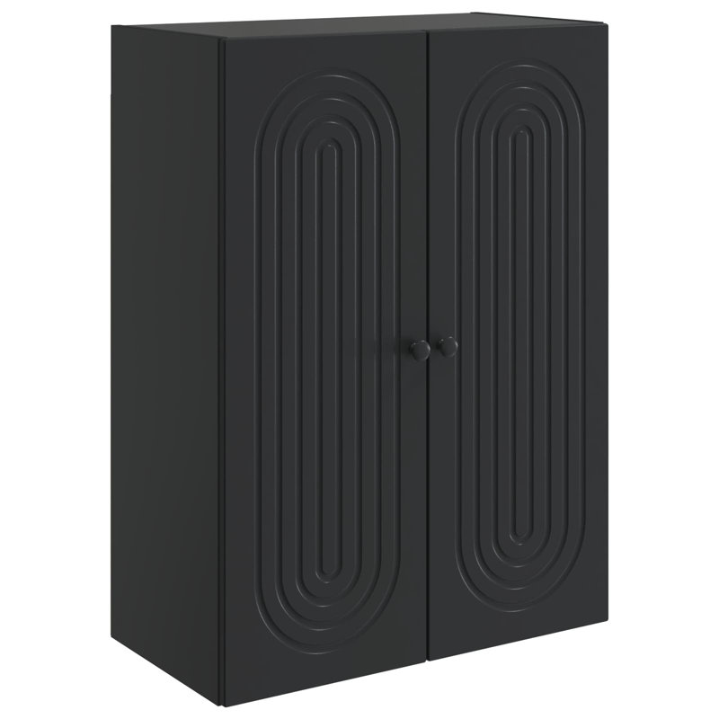 2 -Door Rectangle Accent Cabinet, Black