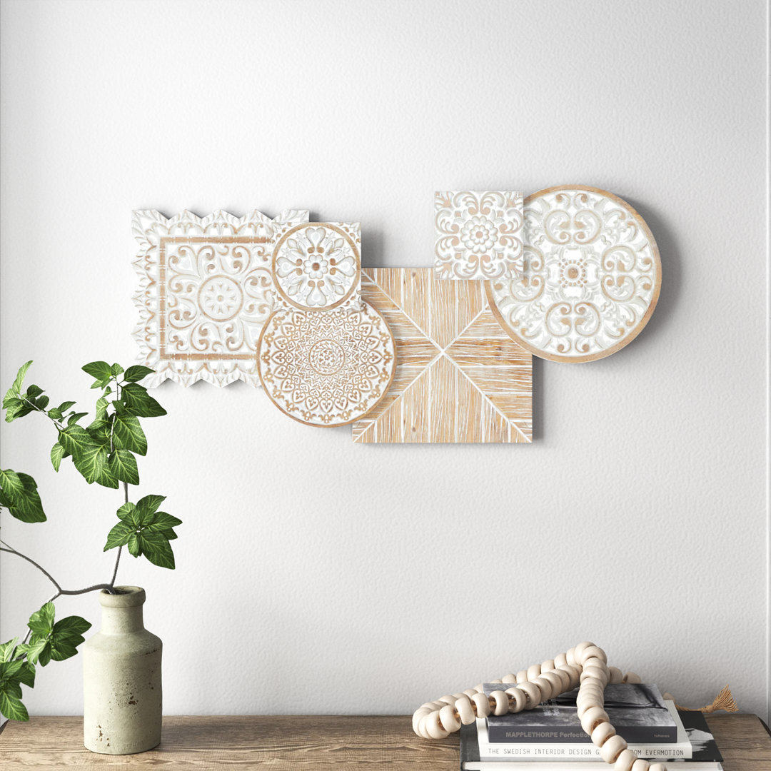 Boho Abstract Wall Decor on Solid Wood Langley Street®