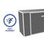 Absco Utility 7’6” W x 2’8” D Metal Galvanized Steel Garbage Can Storage Shed Woodland Grey-97830531
