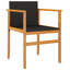 Chaise de patio Latitude Run® 2 pièces en poly rotin noir et bois massif