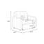 Fauteuil convertible 33,46 po blanc 100% polyester-173499411
