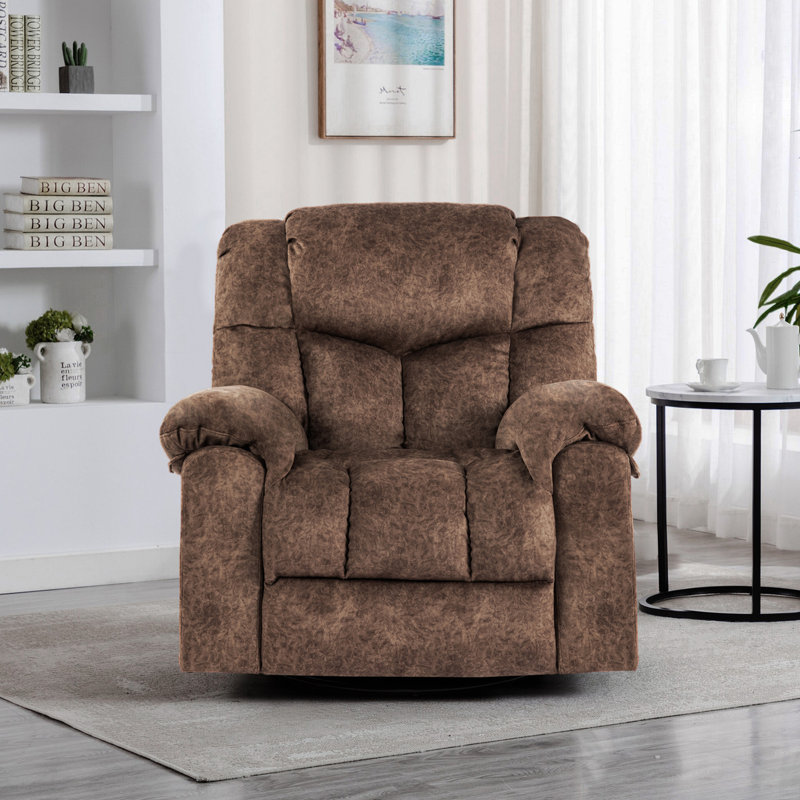 Fauteuil inclinable pivotant et berçant, Brun