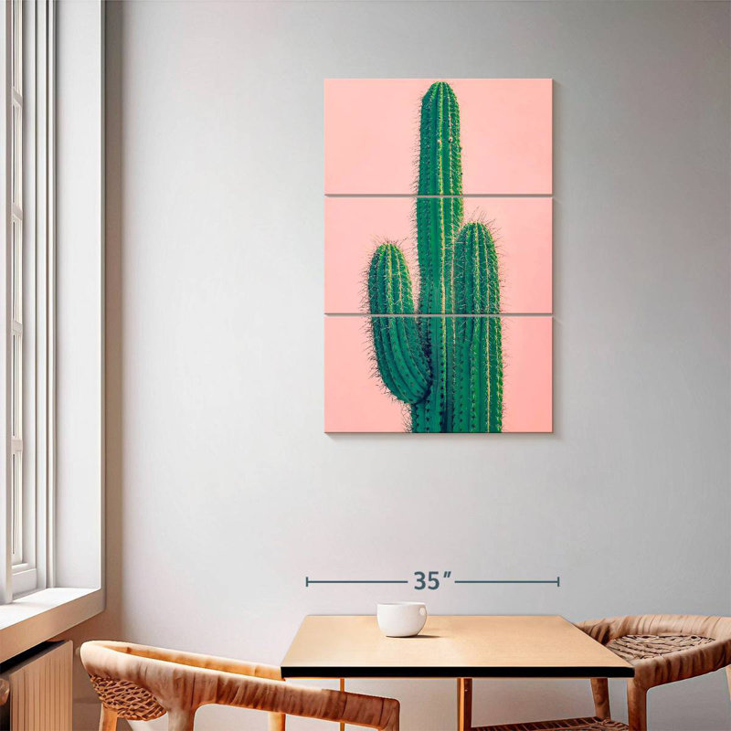 Tall Green Cactus, 57" H x 36" W