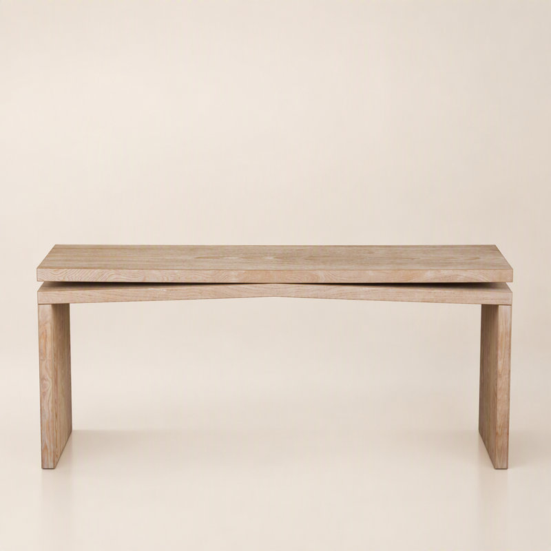 Console rustique, table basse d'entrée de style champêtre, Naturel antique, Naturel antique, Antique Natural