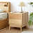 Grooved Wooden Nightstands With 2 Drawers -867821655