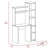 6-Shelf Writing Desk With Built-In Bookcase-2116202512