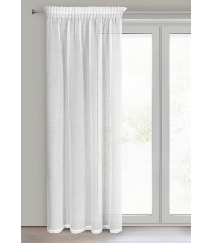 Vanesa 100% Polyester Sheer Curtain Single Panel, Width 140cm x height 270cm