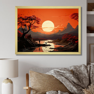 Couronne de charme dans un paysage de montagne sur toile