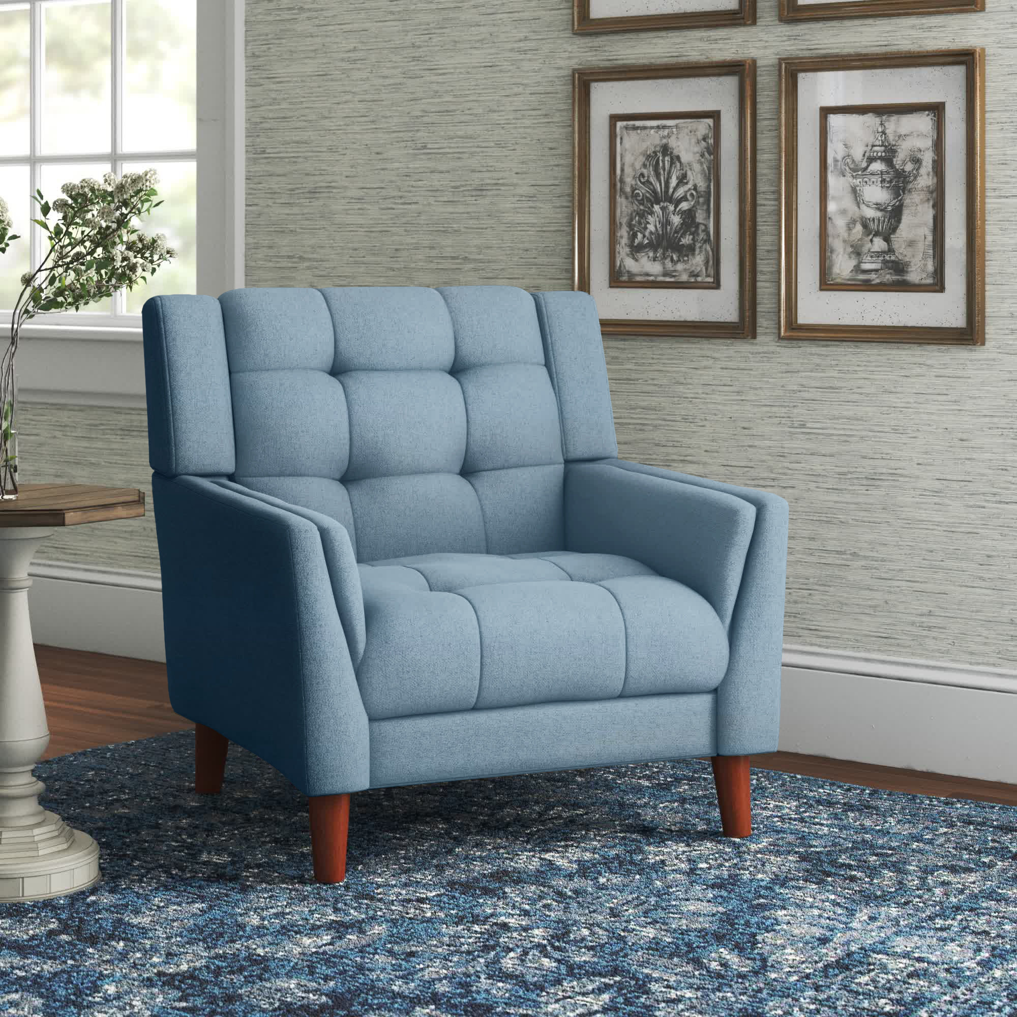 Wade Logan® Greenmont Upholstered Armchair & Reviews | Wayfair