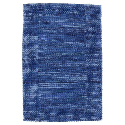 Rectangle 60 cm x 90 cm Geometric Wool Hand Woven Kilim