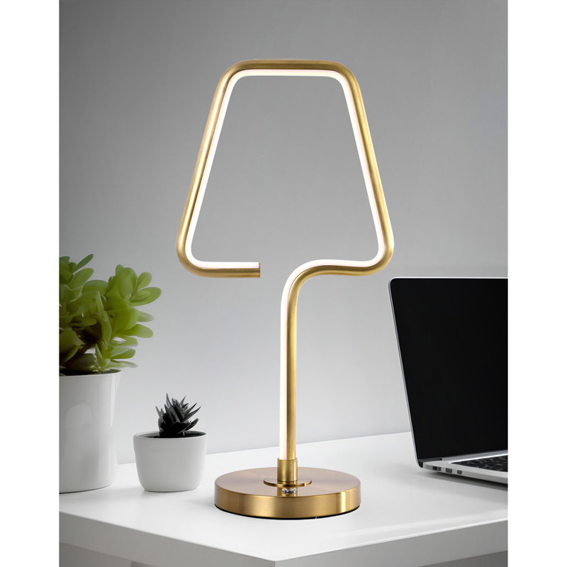 Jamerra Metal Table Lamp, Brushed Brass