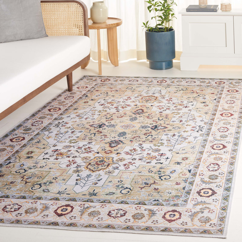 Tapis oriental lavable en machine Ceniya, Rectangle de 5 pi x 8 pi