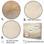 Or et blanc Magic Marble Geode II - ensemble d'art mural en marbre-107738551-107738553