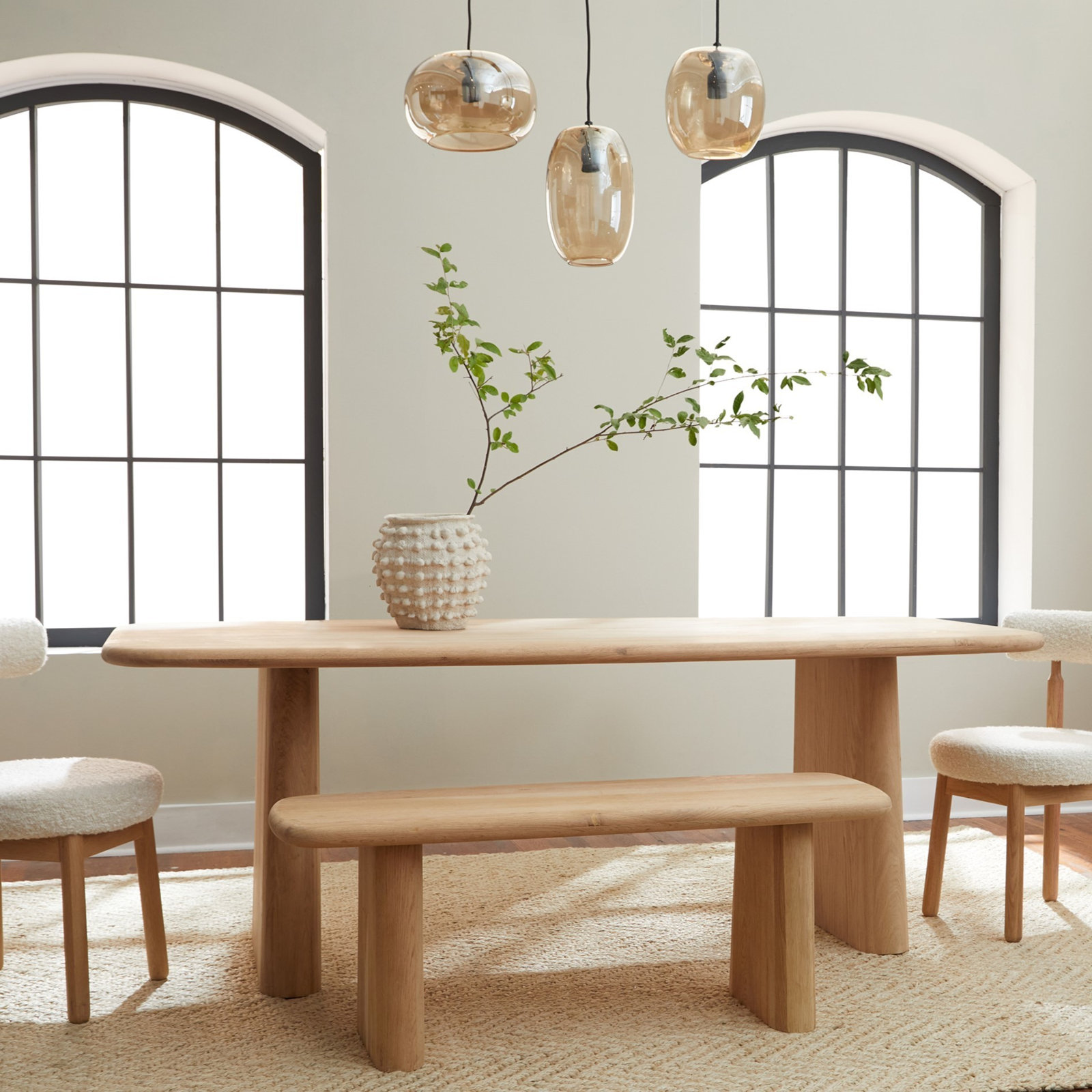 Daymon 84 " Oak Dining Table