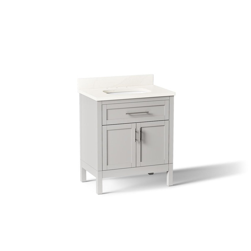 Ensemble de meuble-lavabo simple Hadron, Gris Atmos, Gris Atmos, 24"