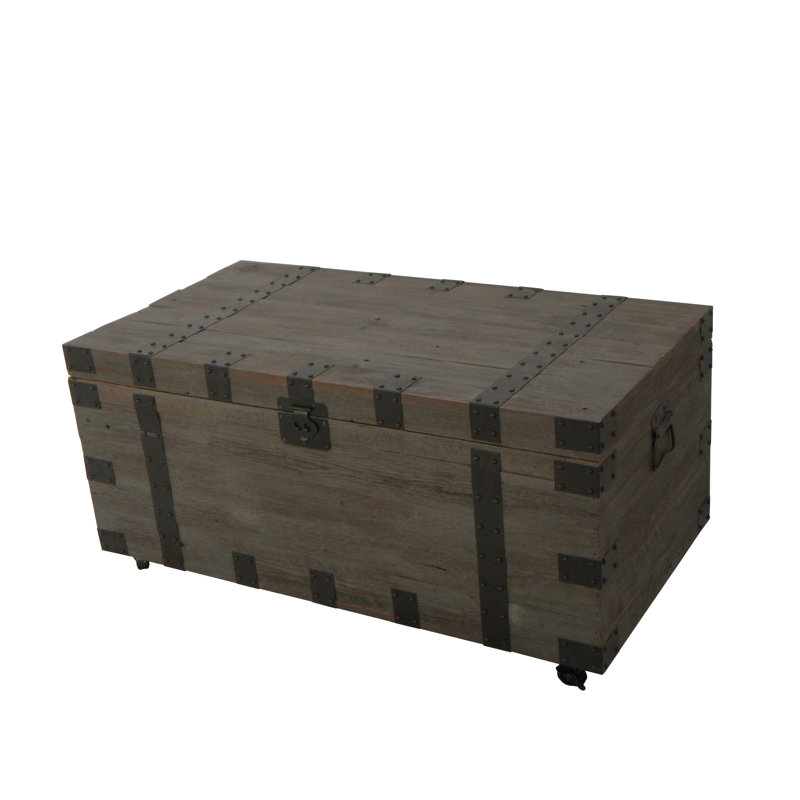 Destino Solid Wood Top Single Coffee Table, Green, 20" H x 41" L x 22" W