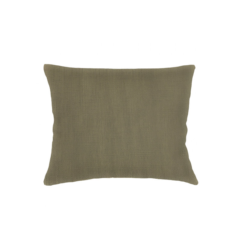 Coussin en lin vert olive 28x36, Olive Green