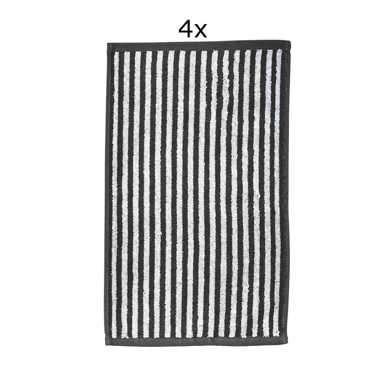 Leland Cotton Midweight Fingertip Towel, Anthracite