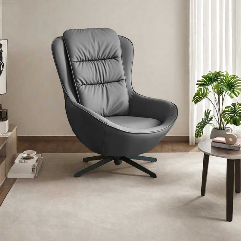 Fauteuil inclinable ergonomique en similicuir, Gris