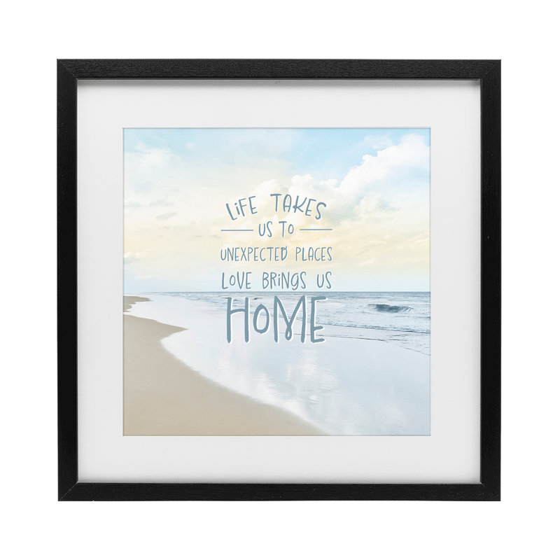 «Love Brings Us Home Inspiration», reproduction encadrée sous verre, conception de Natalie Carpentieri, H 13 po x l 13 po