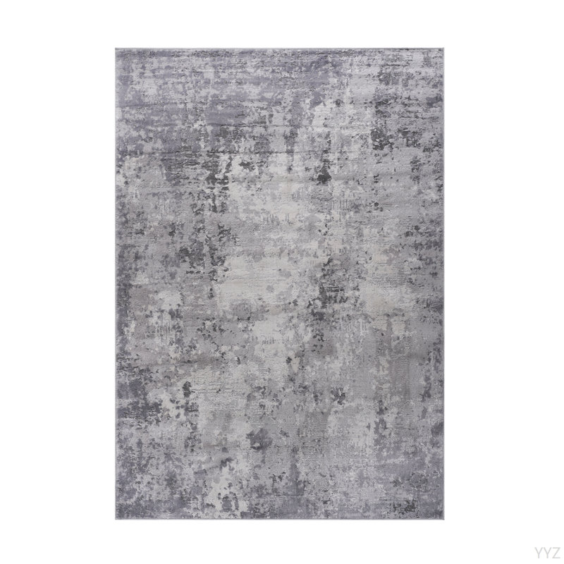 LOOM & LUXE Collection 2X3 Light Grey/Abstract Non-Shedding Living Room Bedroom Dining Home Office Stylish And Stain Resistant Area Rug