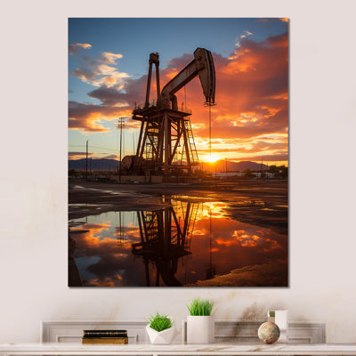 " Sunset On Drilling Rig Horizon "