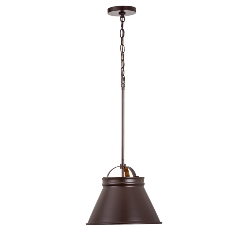 Bartonville 1-Light 13"Dia. Cone Pendant in Brass