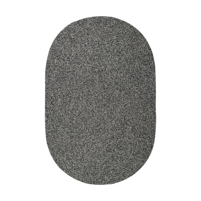 Indoor/Outdoor Braided Rug Happel Frosty Black Rug