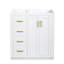 Ensemble de meuble-lavabo autoportant avec cadre en bois massif 30 po, 3 tiroirs et portes à fermeture douce-556465988-556465990