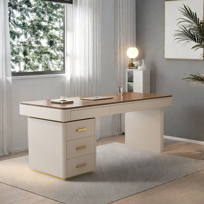 Multi-layer solid wood board desk