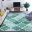Modern Aqua Geometric Area Rug & Runner – Non Slip Large Living Room, Bedroom, Hallway & Kitchen Carpet-553651643