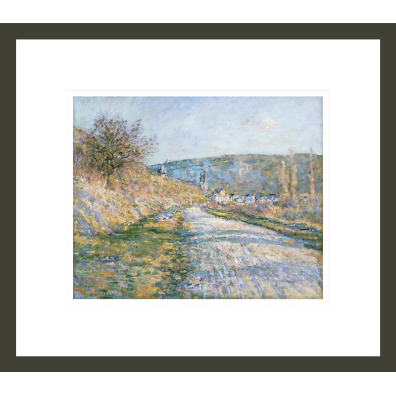 «The Road to Vétheuil» par Claude Monet, impression giclée encadrée, H 13,75 po x l 15,61 po
