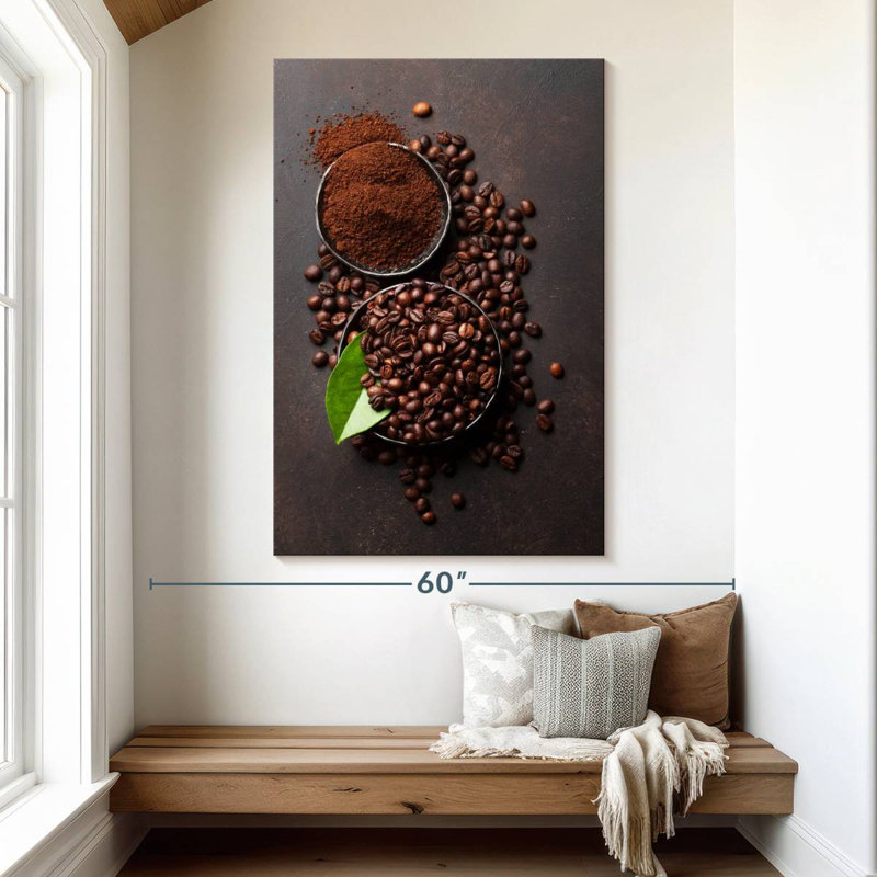 Yarlin Coffee Beans And Grounds, 51" H x 34" W