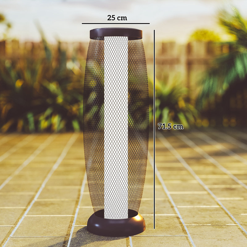 Black Solar Powered Integrated LED Pathway Light