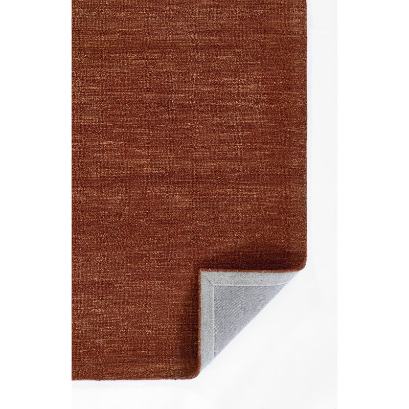 James Hand Tufted Wool Solid Color Area Rug in Red, Rectangle 9' x 12'