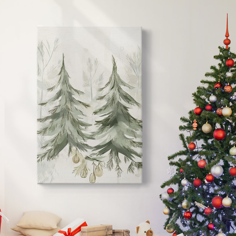 Art des Fêtes de Noël - Toile tendue avec châssis CDII, H 27 po x l 18 po