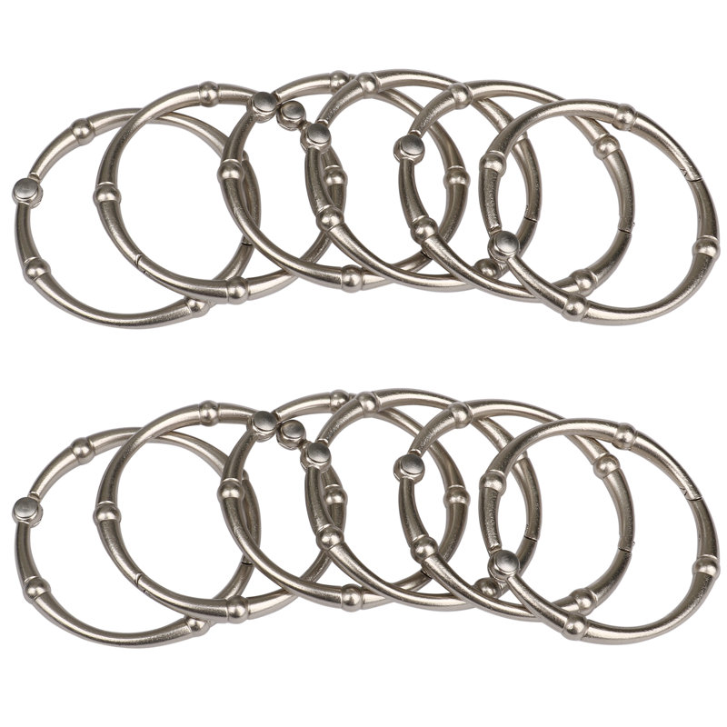 Vivtoria Zinc Shower Curtain Hook, Brushed Nickel