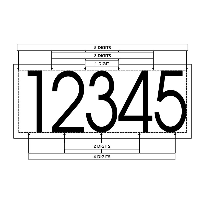 Numéro de maison autocollant, 4 po
