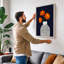 Flowers In Spotted Vase Modern - Print-136737152-136737149