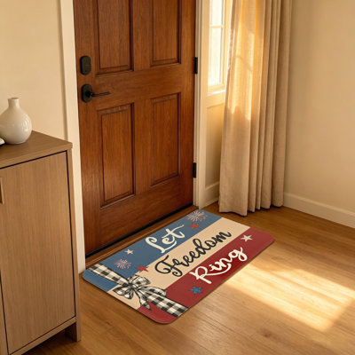 «Four Freedom of Letth Ring», impression de bienvenue, tapis d'entrée 20 x 32 po