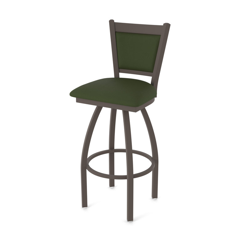 Tabouret pivotant Hadleigh, Tabouret de comptoir (siège d'une hauteur de 25 p, Vinyle - pin Canter, Bronze